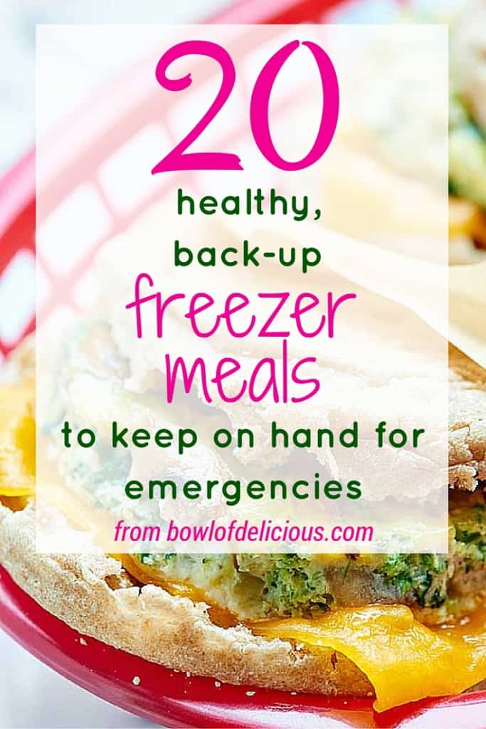 A list of healthy, real food meals you can keep in your freezer for those extra busy times in life that you just can't (or don't want to) cook.