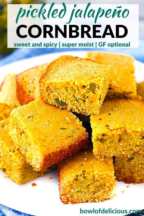 Pinterest image for jalapeño cornbread.