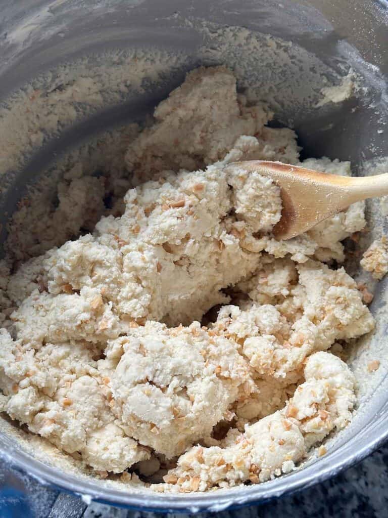 The finished dough for kourabiedes cookies.