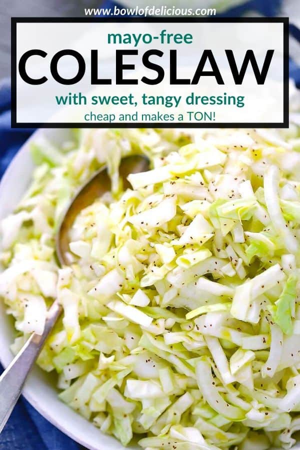 pinterest image for no mayo coleslaw