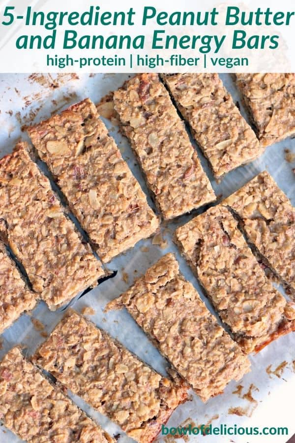 peanut butter banana energy bars pinterest image