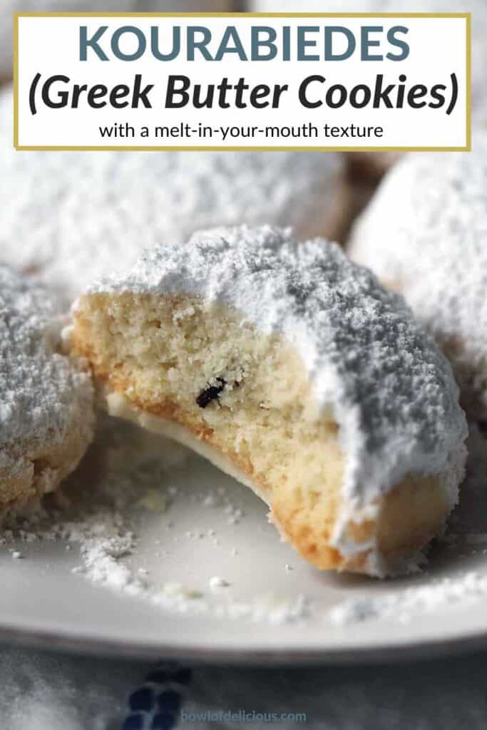 Pinterest image for Kourabiedes.