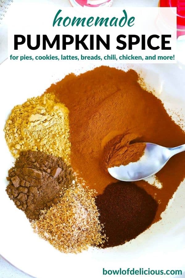 Pinterest image for pumpkin spice mix.