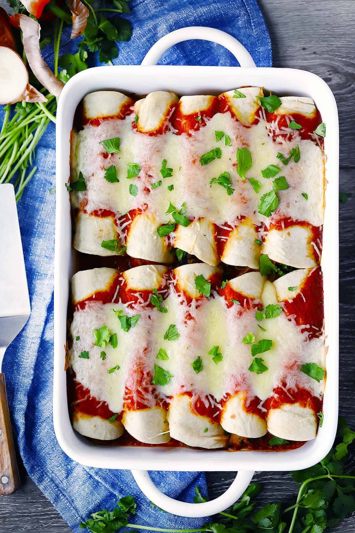 Smoky Sweet Potato and Black Bean Enchiladas 4