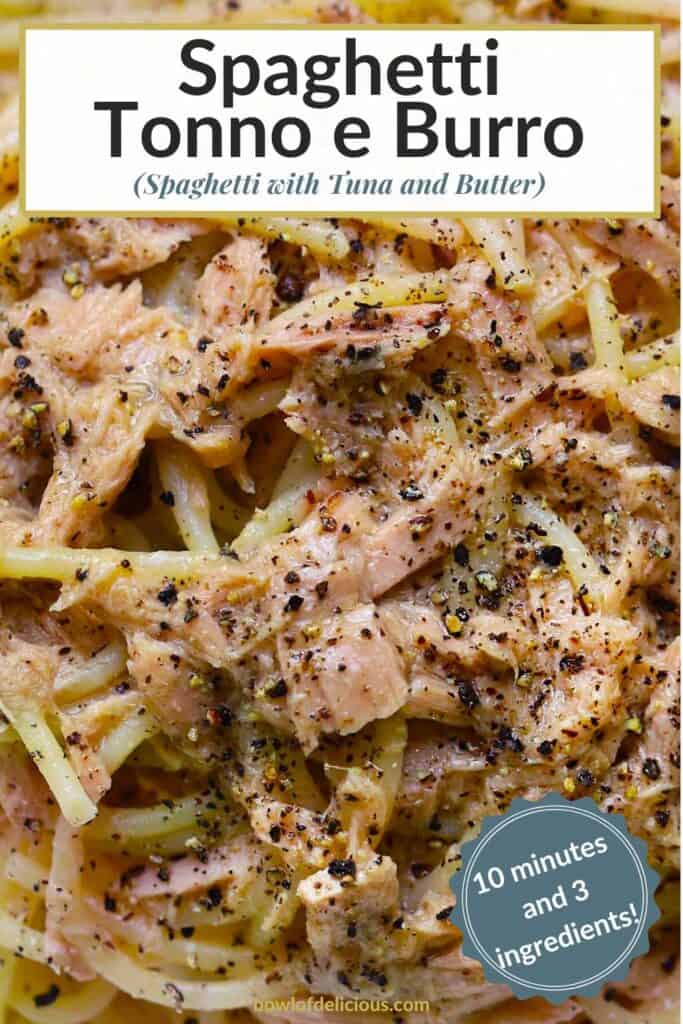 Pinterest image for Spaghetti Tonno e Burro